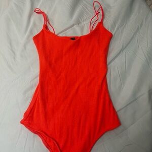 Vibrant Hot Pink Ribbed Bodysuit
